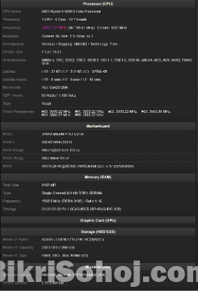 Amd Ryzen 5 5600 with Amd Radeon Rx580 8 GB